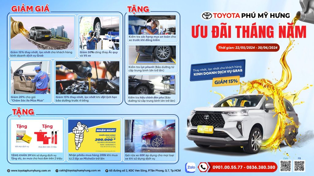 Khuyến mãi bảo dưỡng Toyota Phú Mỹ Hưng